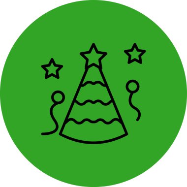 Noel ağacı simgesi vektör illüstrasyonuName
