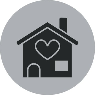 arkaplanda izole edilmiş minimum biçimdeki vektör ev illüstrasyonu.