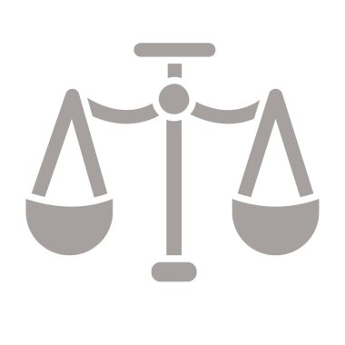 Hukuk ve adalet ikonu vektör çizimi tasarımı