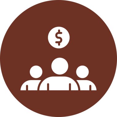 Üzerinde dolar işareti olan takım elbiseli bir adamın vektör çizimi