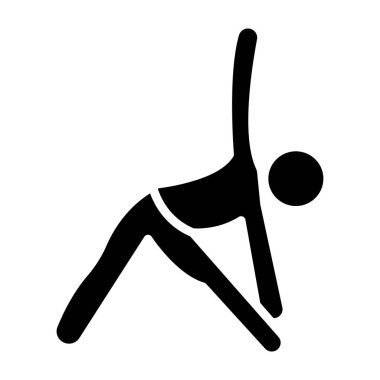 Simgeyi çalıştıran atlet silueti.