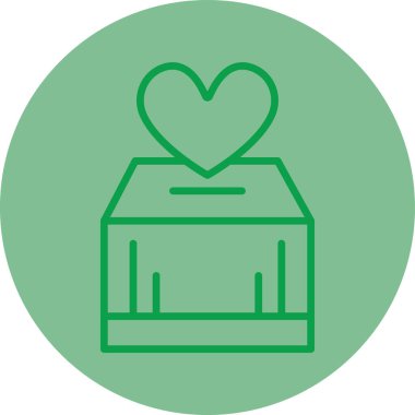 Kalp ikonu vektör illüstrasyonu