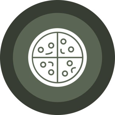 Pizza vektör simgesi modern basit vektör illüstrasyonu