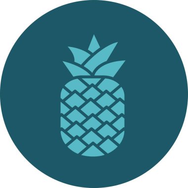 Ananas simgesi. Ananas vektör simgesi web için basit örnek