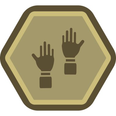 Dur işaretli bir elin vektör çizimi