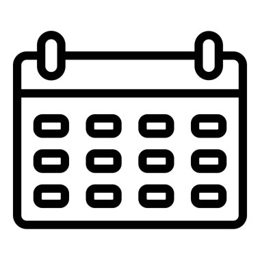 Takvim simgesi vektör illüstrasyonu