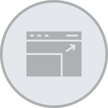 Tarayıcı pencere simgesi düz biçimli