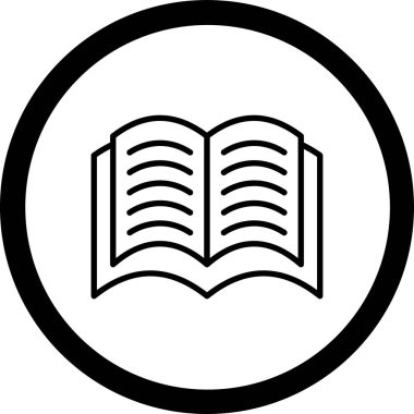 Kitap simgesinin vektör illüstrasyonu