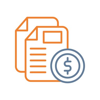 Dolar vektör ince çizgi simgesi