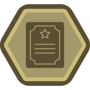 Rozet. Web simgesi basit illüstrasyon