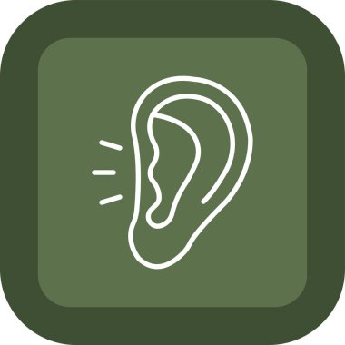 Kişisel ve ticari kullanım için kulak vektörü simgesi