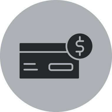 Kredi kartı ikonu vektör illüstrasyonu