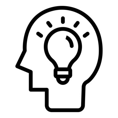 fikir simgesi, vektör, basit tasarım