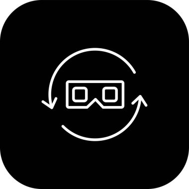 gözlük simgesi, vektör illüstrasyonu