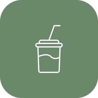 Benzersiz içecek vektör çizgisi simgesi