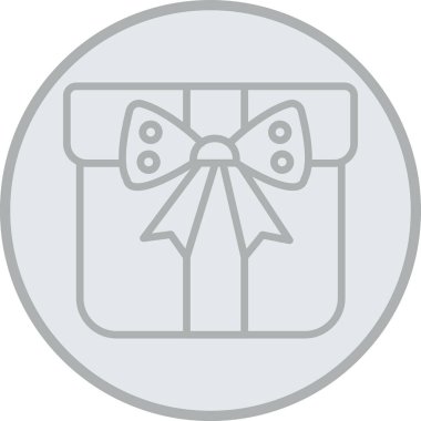 hediye kutusu simgesi, vektör illüstrasyonu