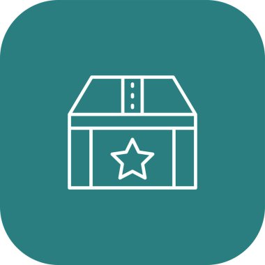 Eşsiz hediye vektör çizgisi simgesi