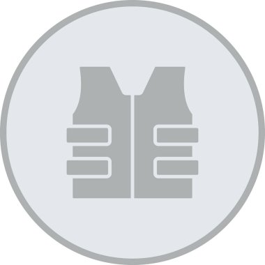 vektör yelek simgesi, basit ve illüstrasyon
