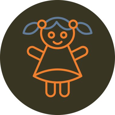 Vektör Kız Simgesi illüstrasyonu