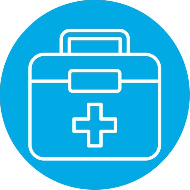 İlk yardım kiti simgesi, vektör illüstrasyonu