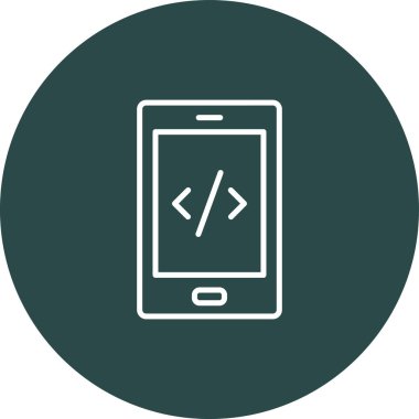 Cep telefonu. Web simgesi vektör illüstrasyonu