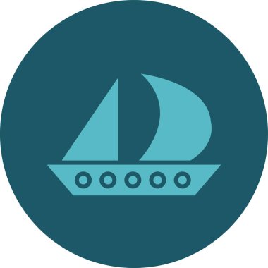 Gemi simgesi vektör illüstrasyonu