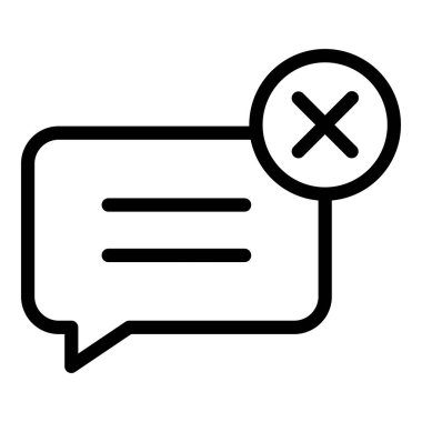 baloncuk sohbet ileti simgesi ana hat biçiminde