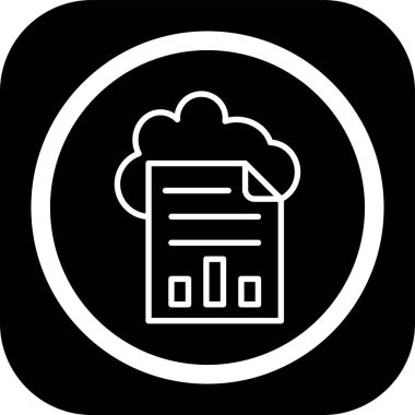 bulut simgesi, vektör illüstrasyonu