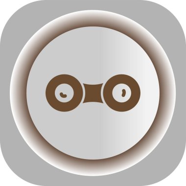 Düz stil dürbün simgesini