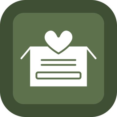 Kalp ikonu. Vektör illüstrasyonu