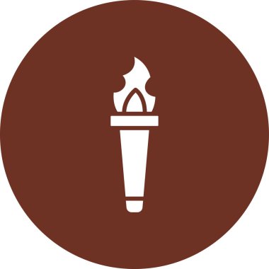 Meşale. Web simgesi basit illüstrasyon