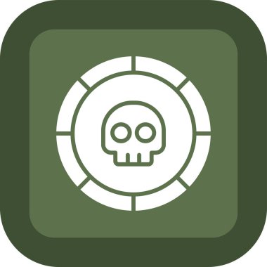 kafatası web simgesi, basit vektör illüstrasyonu