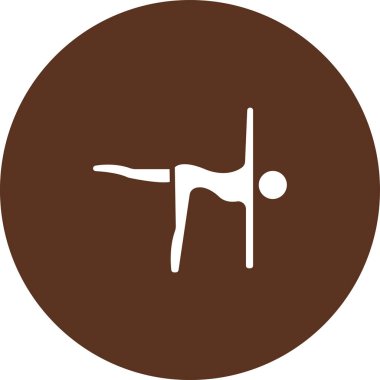 yoga poz simgesi, basit vektör illüstrasyonu