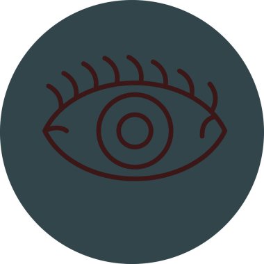 Moda stili izole edilmiş arkaplanda göz simgesi