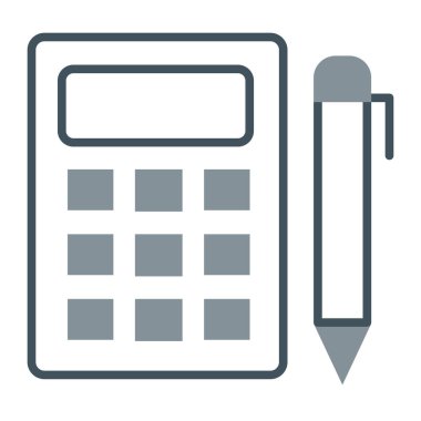 hesap makinesi düz vektör simgesi