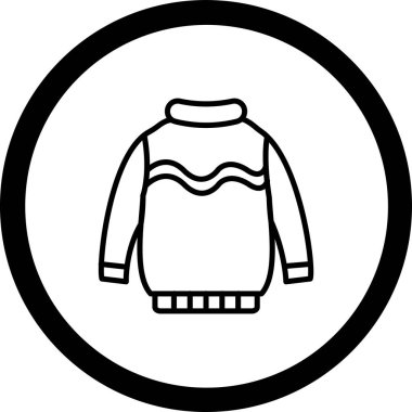 Bir süveter simgesinin vektör illüstrasyonu