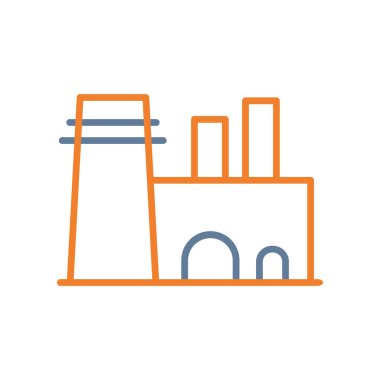 Fabrika oluşturma vektör çizgisi simgesi, düzenlenebilir vuruş