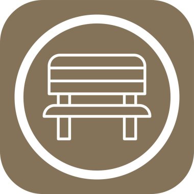 Sandalye simgesinin vektör illüstrasyonu