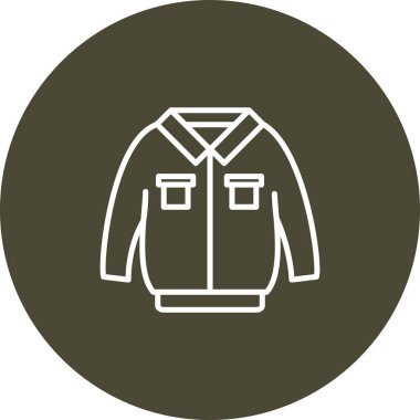 Eşsiz Ceket Vektör Satırı Simgesi