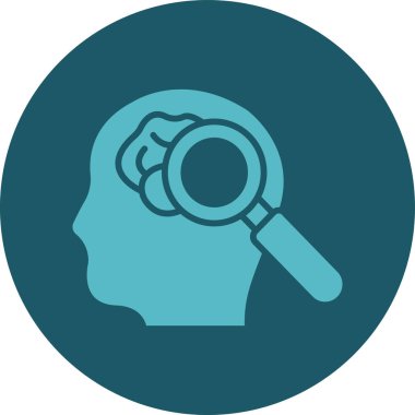 Beyin. Web simgesi basit illüstrasyon