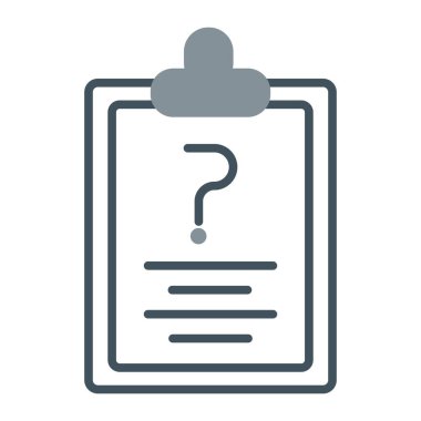 soru işareti vektör çizgisi simgesi, ana çizgi işareti, beyaz arkaplan üzerinde, düzenlenebilir vuruşlar