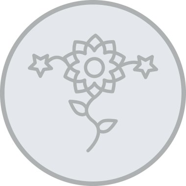 çiçek simgesi vektör illüstrasyonu