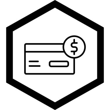 Dolar vektör simgesi modern çizgi tasarımı