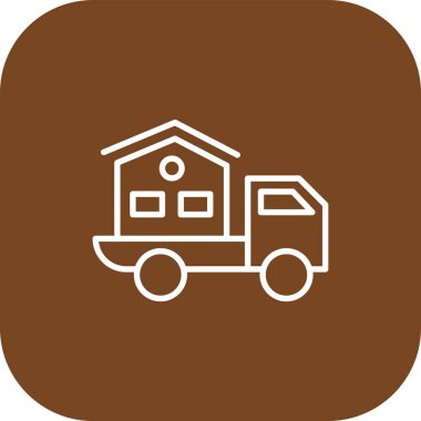 kamyon simgesi, vektör illüstrasyonu