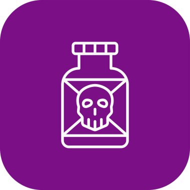 zehirli kafatası ikonu vektör çizimi