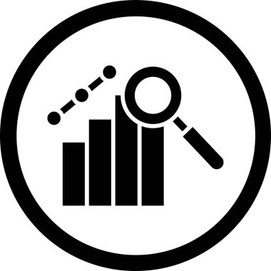 Moda biçimi izole edilmiş arkaplanda analiz simgesi