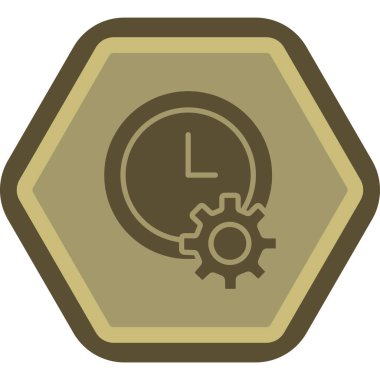 Tek bir altın dişli simgesinin vektör çizimi