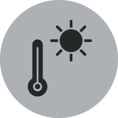 Güneş simgesinin vektör illüstrasyonu