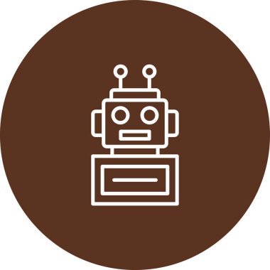 robot ikon vektör illüstrasyonu