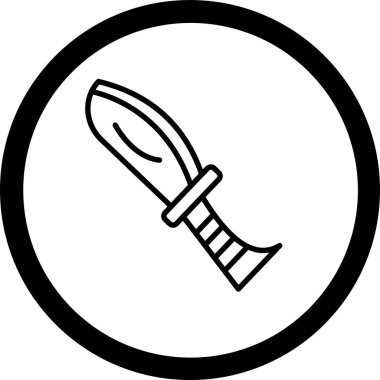 Kılıç simgesinin vektör illüstrasyonu